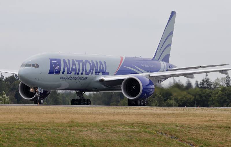 Boeing 777-200. Imagen: National Airlines