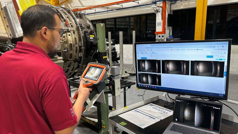 Pratt & Whitney amplía sus capacidades de inspección de motores al adquirir Aiir Innovations, con sede en Ámsterdam, e integrar su software de boroscopia asistido por inteligencia artificial. Crédito: Pratt & Whitney