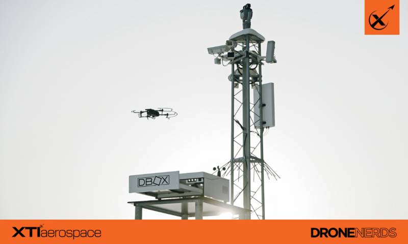Estación de acoplamiento autónoma DBOX que da soporte a una misión del dron Parrot serie ANAFI UKR gestionada de forma remota. (Foto cortesía de DBOX)