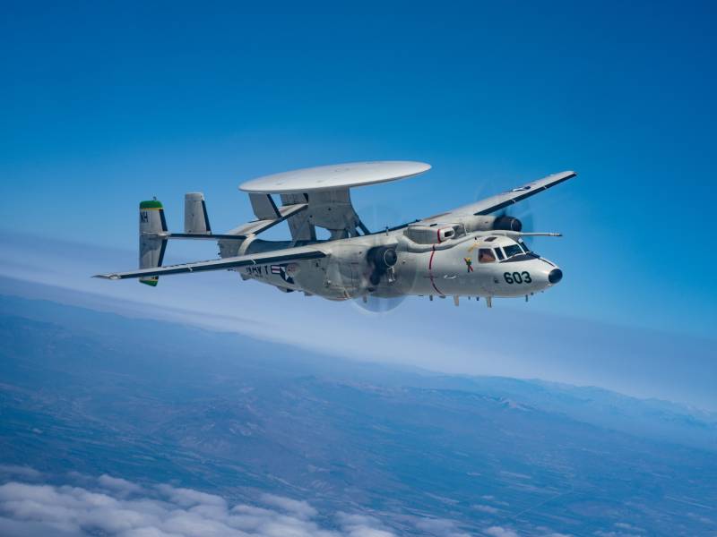 El E-2D Advanced Hawkeye de Northrop Grumman se moderniza constantemente para adelantarse a las amenazas, lo que garantiza que las fuerzas conjuntas puedan ver y detectar cuando más importa. (Crédito de la foto: Northrop Grumman)