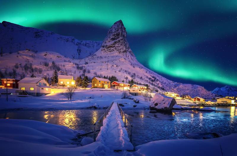 Laponia: auroras boreales. Imagen: Brussels Airlines