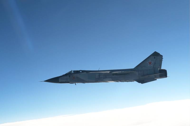 Caza ruso MiG-31 ("Foxhound"). Foto: Fuerza Aérea Sueca