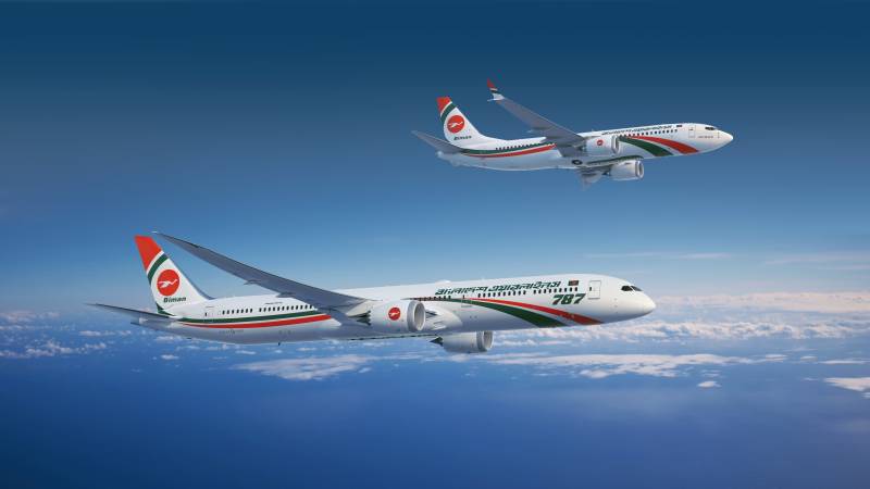 Boeing y Biman Bangladesh Airlines anunciaron hoy que la aerolínea nacional realizó un pedido de 11 aviones 787 Dreamliner y 737 MAX para ampliar y renovar su flota. ©Boeing
